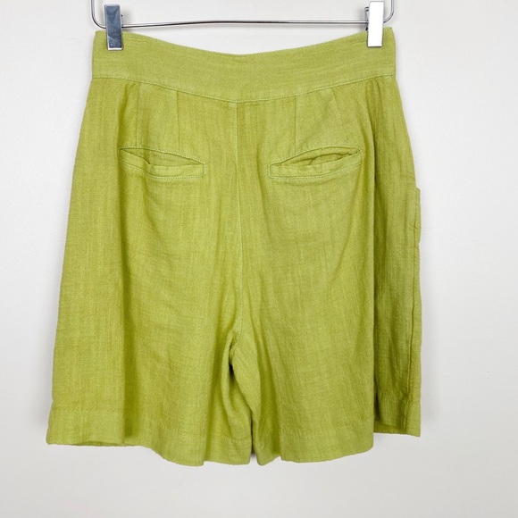 NWOT FREE PEOPLE Aloha Linen Shorts 2 Green High Rise - Picture 6 of 8